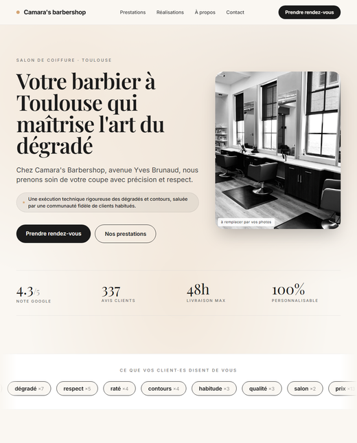 Maquette barbershop