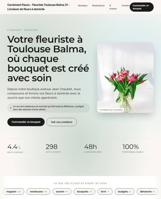 Maquette fleuriste