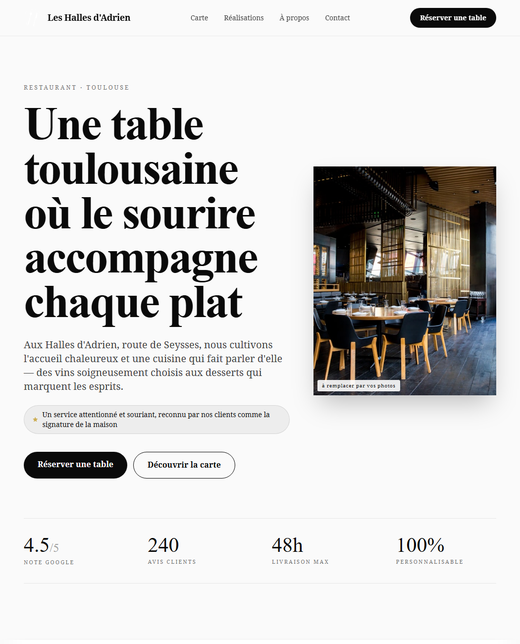 Maquette restaurant